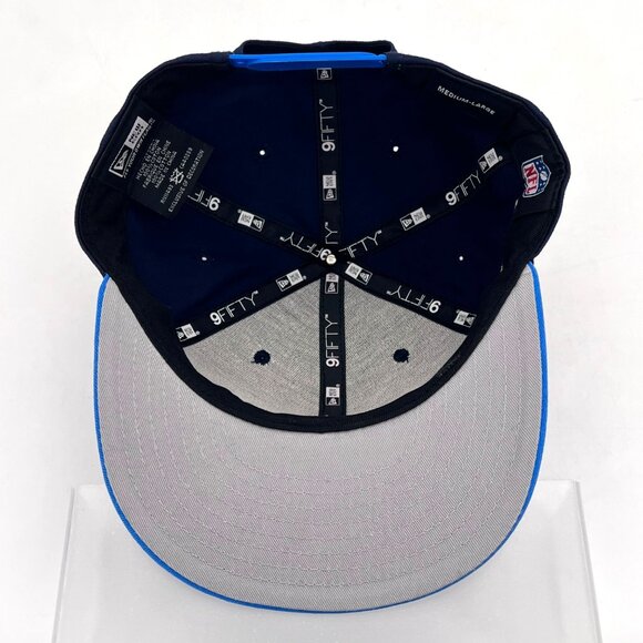 Los Angeles Chargers New Era 9Fifty Snapback Cap Hat Medium-Large Navy Blue NFL - Picture 12 of 13